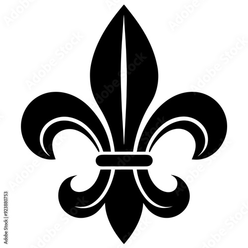 Heraldic symbol fleur de lis art vector illustration