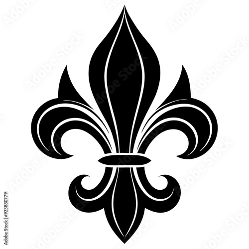 Heraldic symbol fleur de lis art vector illustration
