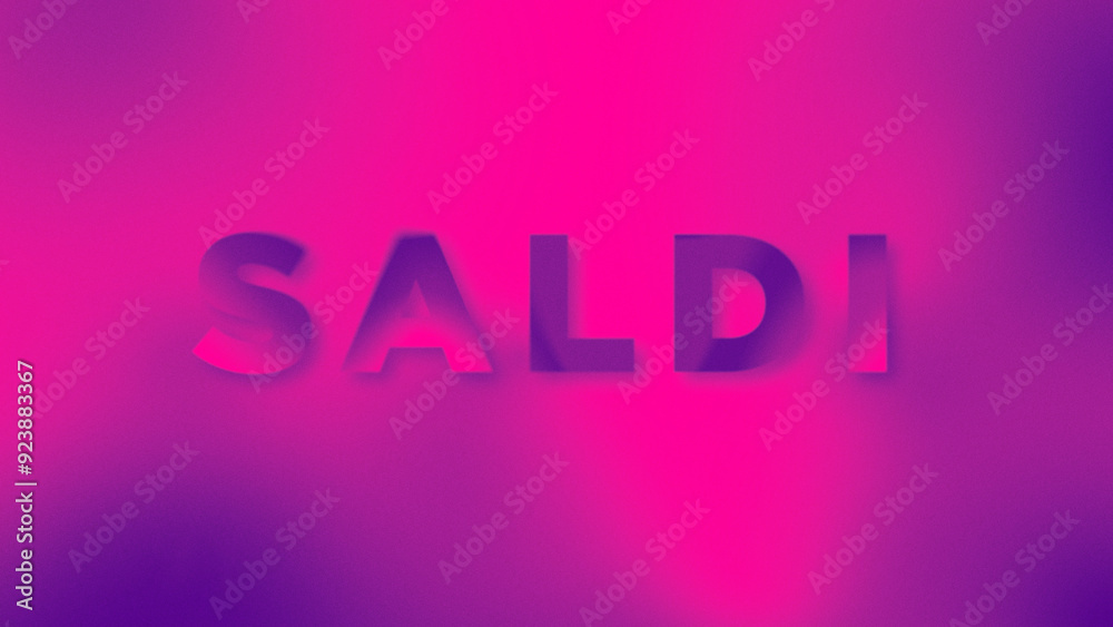 SALDI italy, italian, Concept Word Gradient Illustration SALDI italy, italian, Concept Word Gradient Illustration