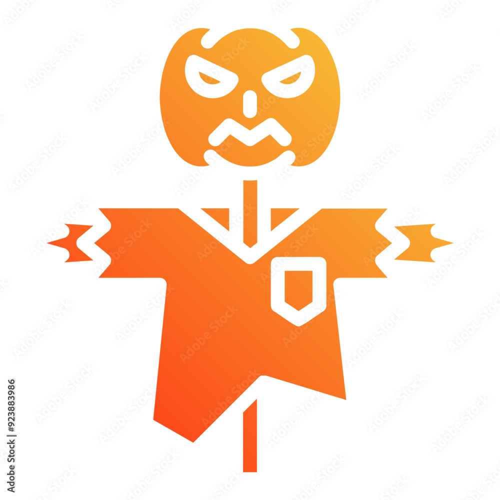 scarecrow. vector single icon with a solid gradient style. suitable for any purpose. for example: website design, mobile app design, logo, etc. scarecrow. vector single icon with a solid gradient style. suitable for any purpose. for example: website design, mobile app design, logo, etc.