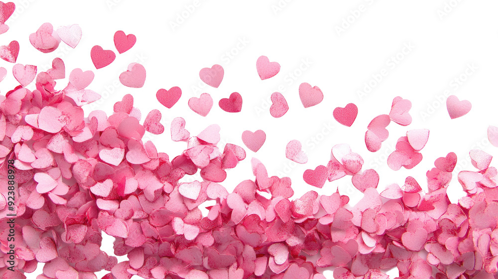 Pink heart confetti transparent background Pink heart confetti transparent background