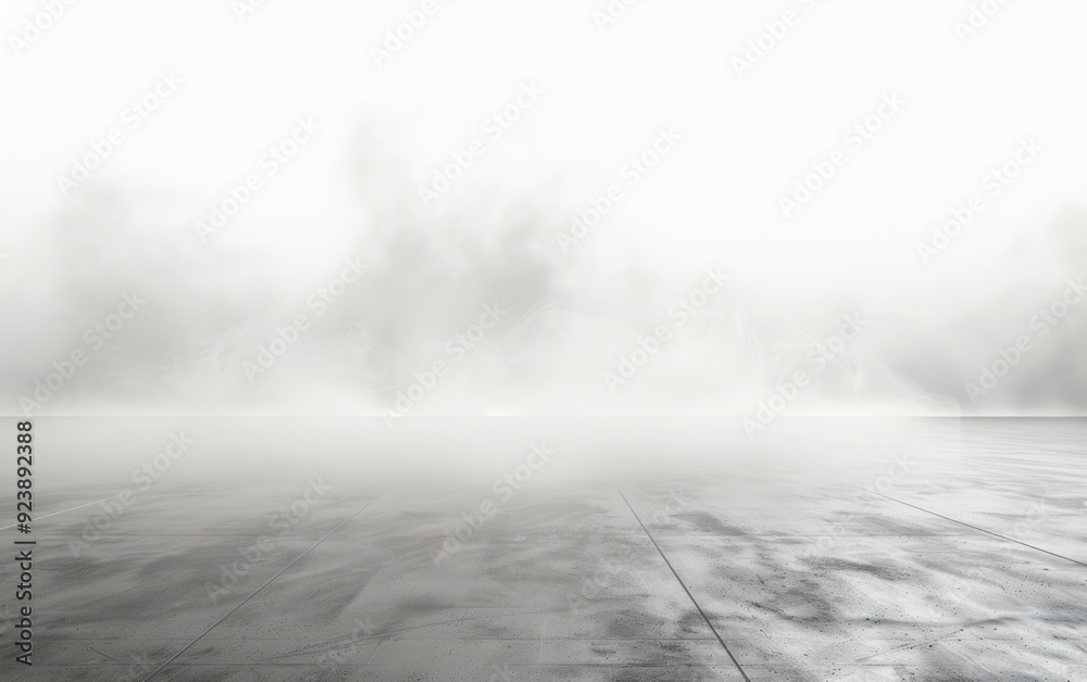 Obraz premium A white background with light smoke or fog, offering a serene and minimal visual effect.