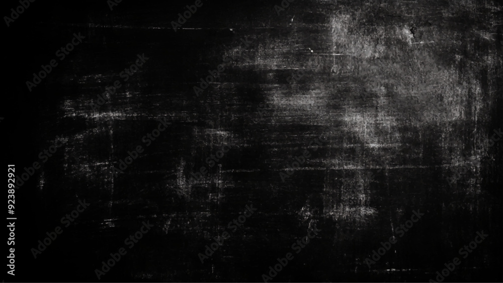 Obraz premium Black asphalt surface. Closeup of dark grunge texture with grain, abstract black wall texture for pattern background wide panorama picture black wall texture