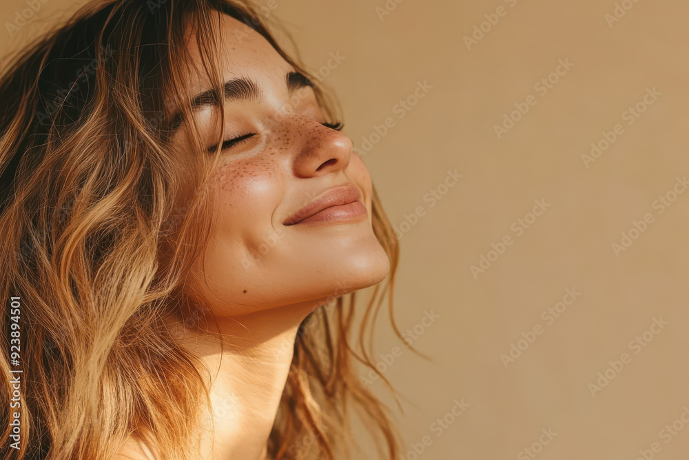 A close up of a woman's face with tattoos and her eyes closed A close up of a woman's face with tattoos and her eyes closed