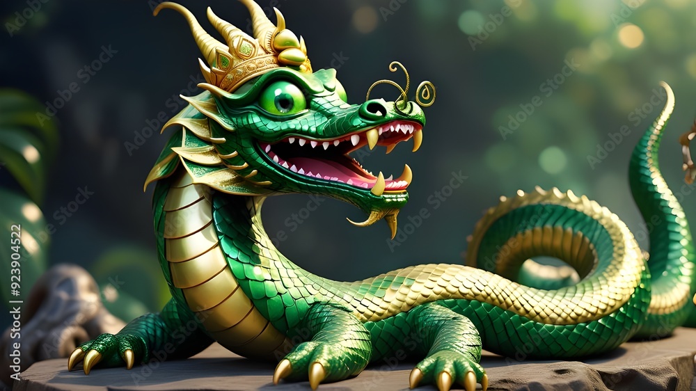 Fototapeta premium chinese dragon statue