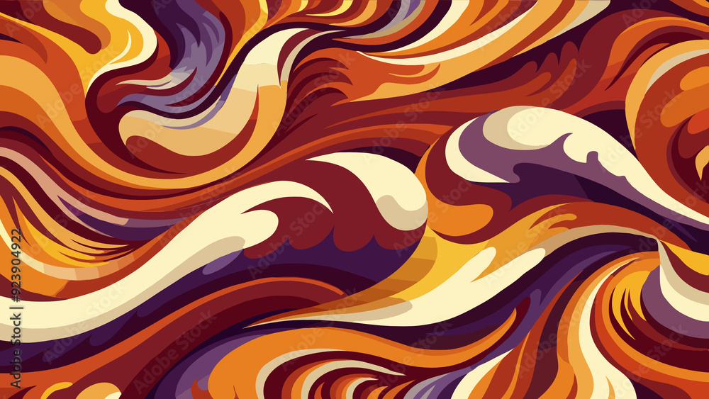Abstract Waves: Develop a fluid, wavy pattern with organic curves and lines flowing in different directions, using a monochromatic color scheme with varying shades. Abstract Waves: Develop a fluid, wavy pattern with organic curves and lines flowing in different directions, using a monochromatic color scheme with varying shades.