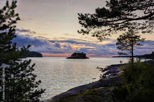 beautiful sunset over the sea