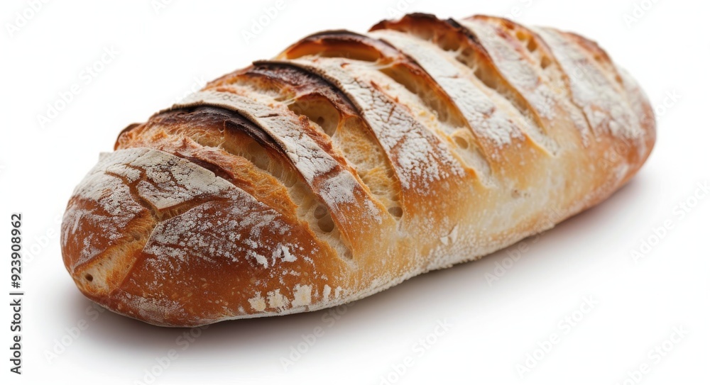 Freshly Baked Rustic Bread Loaf With Sliced Crust on a Linen Cloth Freshly Baked Rustic Bread Loaf With Sliced Crust on a Linen Cloth