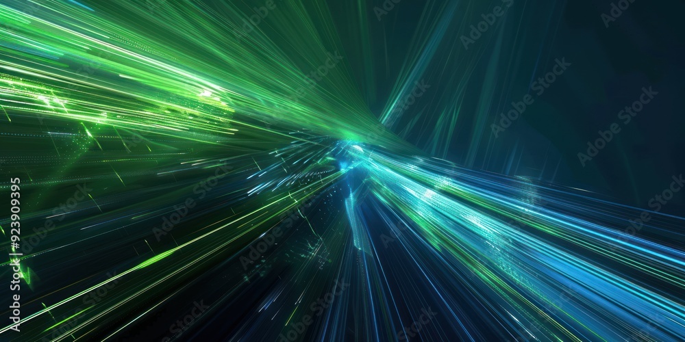 Abstract Blue and Green Light Streaks Abstract Blue and Green Light Streaks