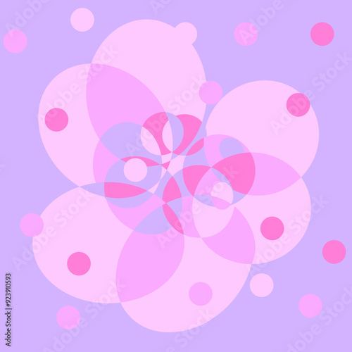 Background image pink ballons on purple background photo