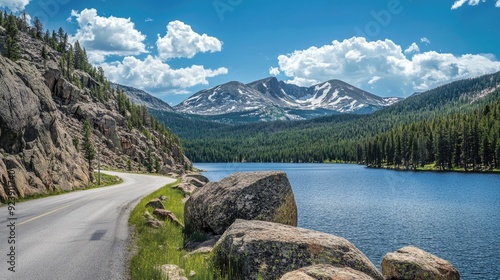 Mt. Evans Colorado Summit: Scenic View of Echo Lake from Alpine Highway