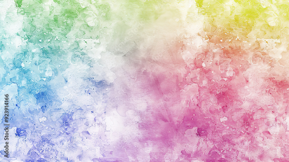 Obraz premium Vibrant Color Gradient Rendering Showcases a Dreamy Watercolor Texture Background, Perfect for Creative Design Concepts and Artistic Expressions