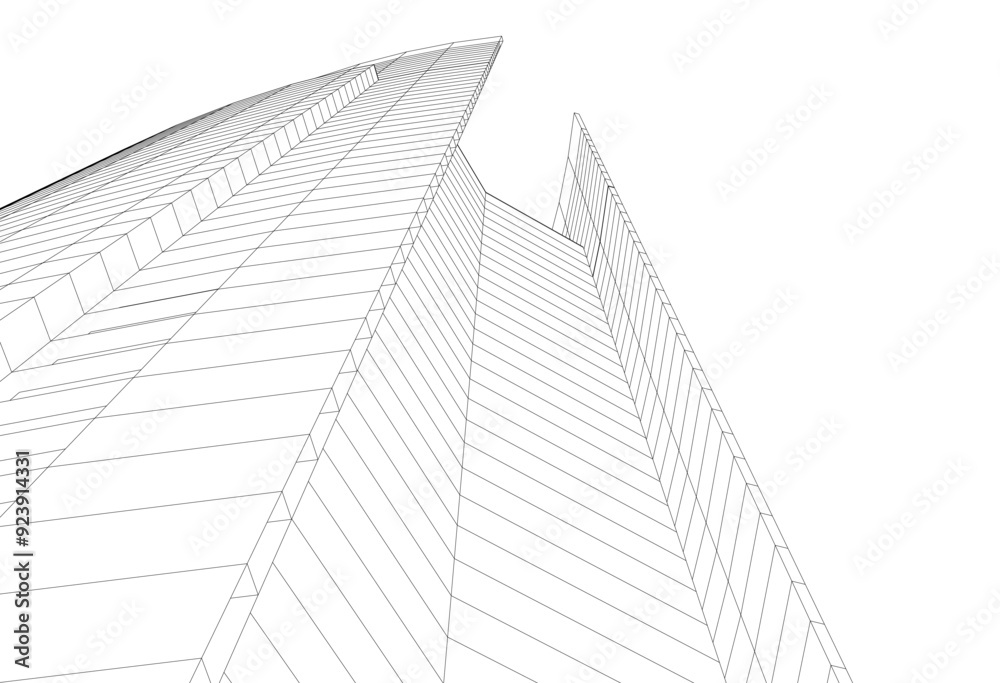 abstract architecture vector 3d illustration abstract architecture vector 3d illustration
