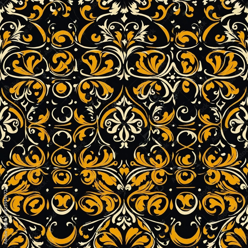A textured design featuring a yellow and white pattern on a dark, black background A textured design featuring a yellow and white pattern on a dark, black background