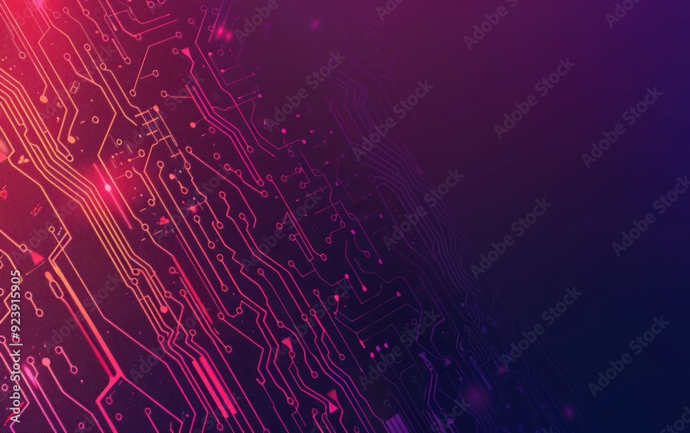 Abstract Circuitry Design in Vibrant Hues Abstract Circuitry Design in Vibrant Hues