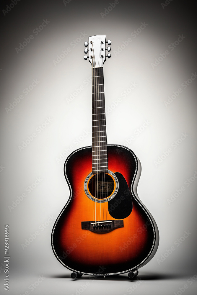 Fototapeta premium a custom built acoustic guitar. generative ai