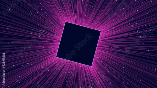 A radiant diamond shape composed of lines gleams amidst a purple and pink background, emitting a captivating glow photo