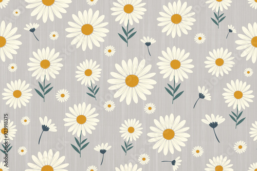 Vintage Daisy seamless pattern.Vintage flowers. Floral patterns seamless embroidery texture ethnic batik Denmark damask daisy Flower motifs paisley wallpaper Vector illustration.Blue background