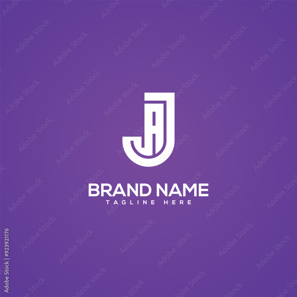 Minimal Monogram Letter JA AJ Icon Logo. Initial Based Vector Template. Minimal Monogram Letter JA AJ Icon Logo. Initial Based Vector Template.