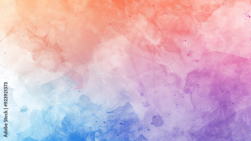 Fototapeta premium Vibrant Color Gradient Rendering Showcases a Dreamy Watercolor Texture Background, Perfect for Creative Design Concepts and Artistic Expressions
