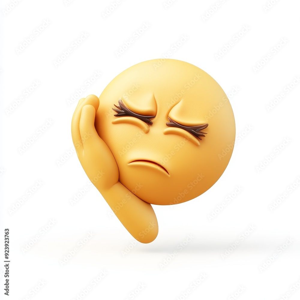 Facepalm emoji with a sigh above Facepalm emoji with a sigh above