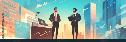 Office Manager Background Banner - Professional Working Environment