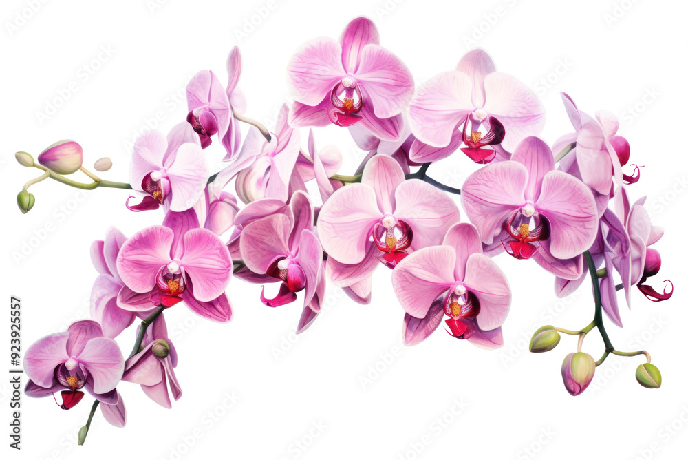PNG Pink orchids flower plant inflorescence. PNG Pink orchids flower plant inflorescence.