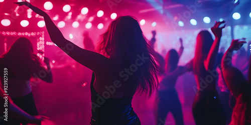 People dancing energetically at a concert