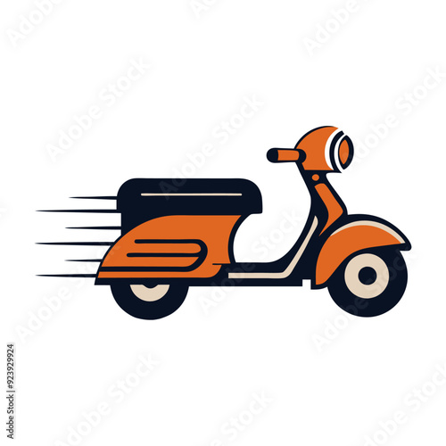 vintage scooter illustration