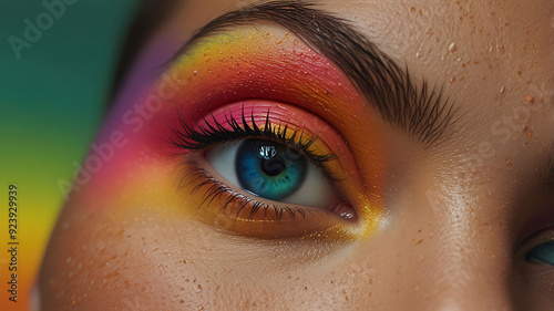 Rainbow gradient with bright and bold colors