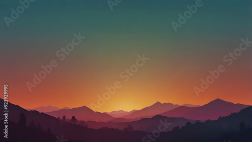 Retro color gradient banner background with a nostalgic, vintage palette