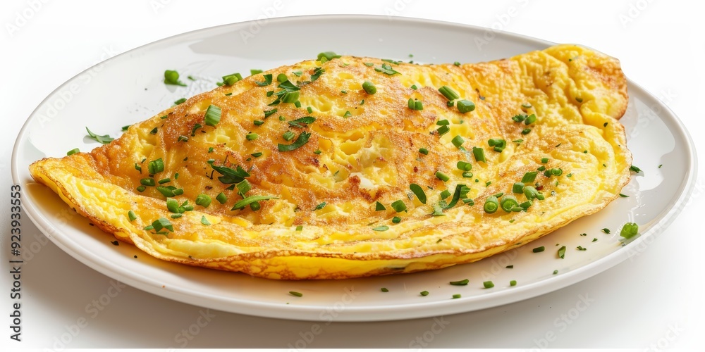 a plate of omelets on white background a plate of omelets on white background