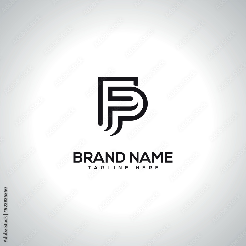 FP PF Abstract Monogram Letter Logo Design. Initial Vector Symbol. FP PF Abstract Monogram Letter Logo Design. Initial Vector Symbol.