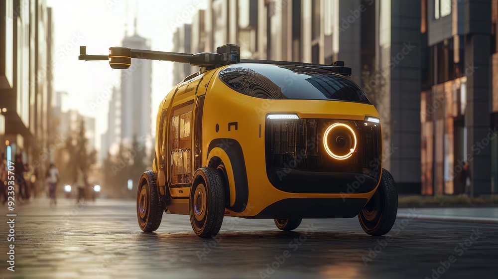 AI-Driven Autonomous Delivery Vehicles: Vehicles delivering goods autonomously in urban environments. AI-Driven Autonomous Delivery Vehicles: Vehicles delivering goods autonomously in urban environments.