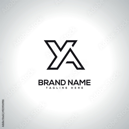 YA AY Abstract Monogram Letter Logo Design. Initial Vector Symbol.