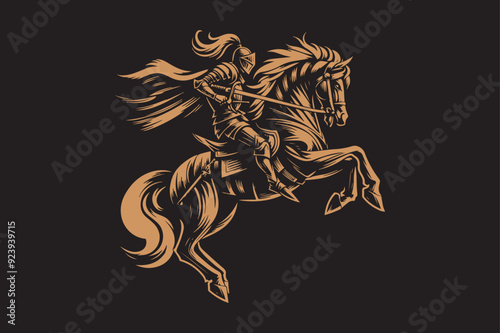 knight vector silhouette