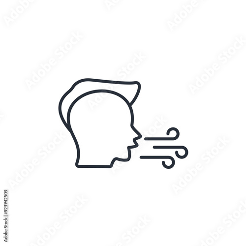 blow icon. vector.Editable stroke.linear style sign for use web design,logo.Symbol illustration.