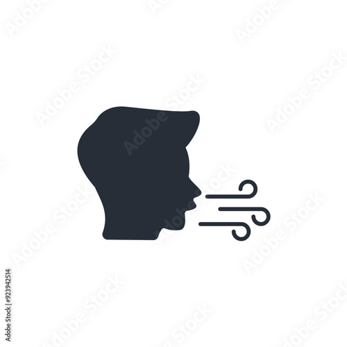 blow icon. vector.Editable stroke.linear style sign for use web design,logo.Symbol illustration.