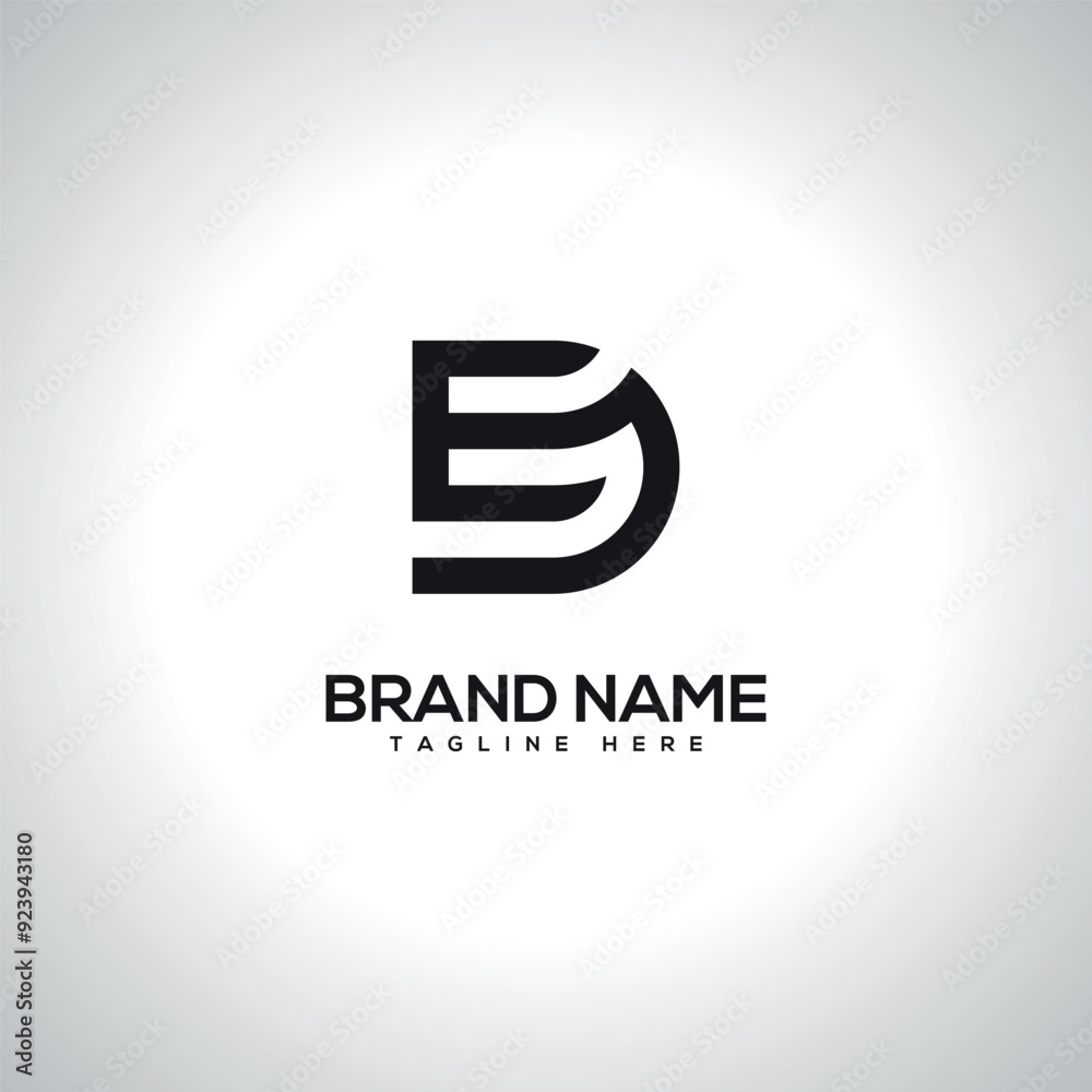 ED DE Abstract Unique Letter Logo Design. Initial Vector Symbol.