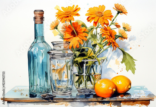 autumn still life generated by AI technology