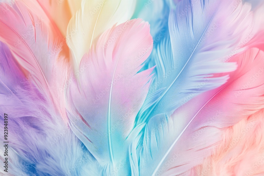 pastel colour feather abstract background , ai pastel colour feather abstract background , ai