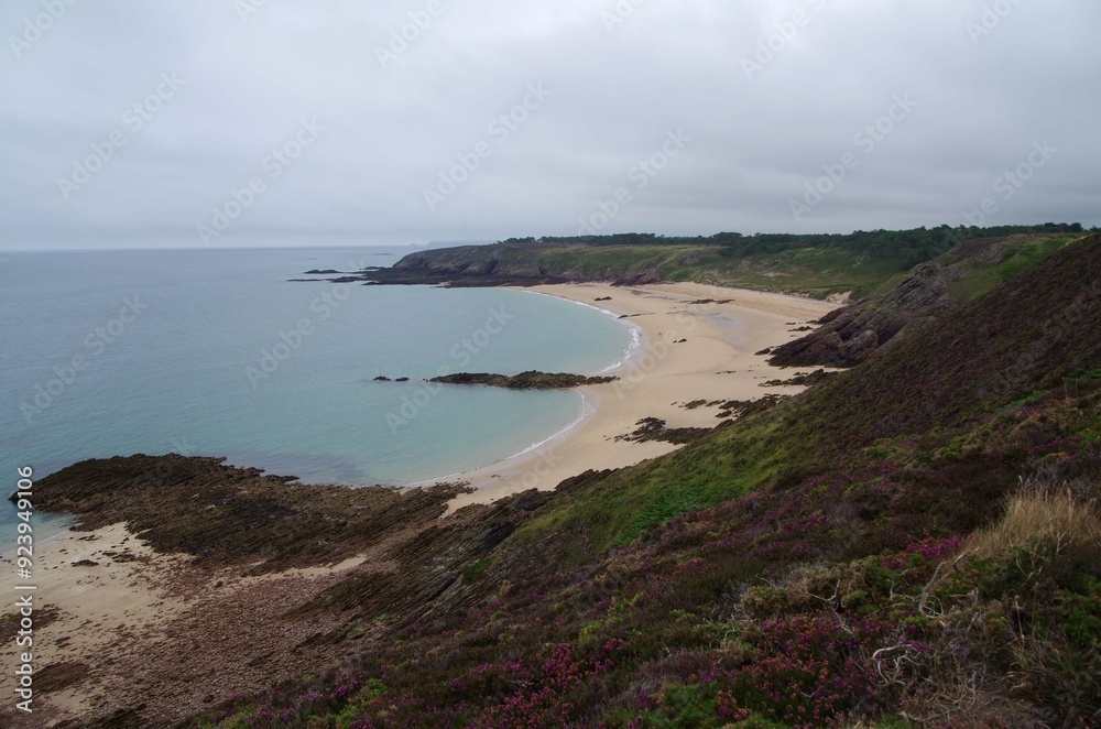 Beach at Cap Frehel in Brittany in France, Europe Beach at Cap Frehel in Brittany in France, Europe