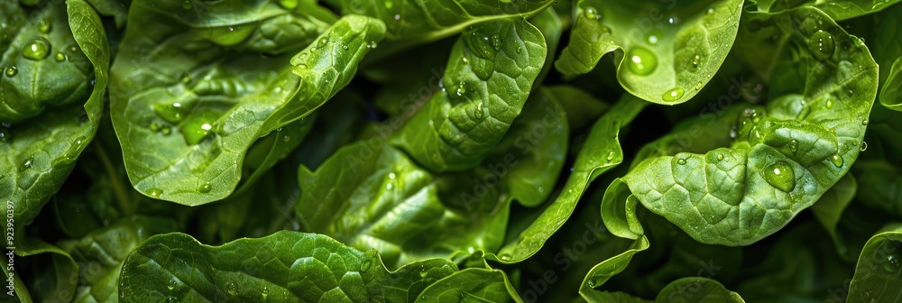 Fototapeta premium Examining Salad Greens for Contaminants