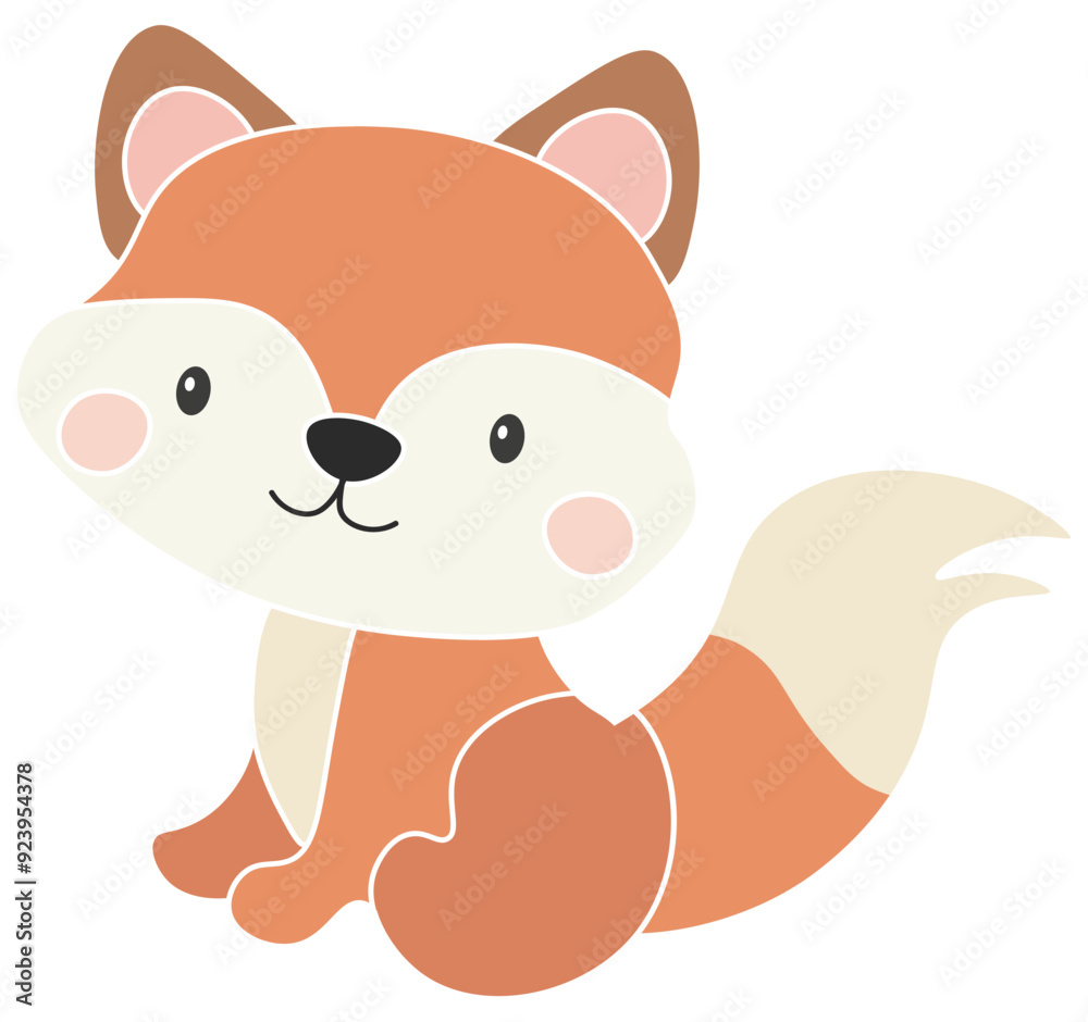 Obraz premium Fox cartoon illustration