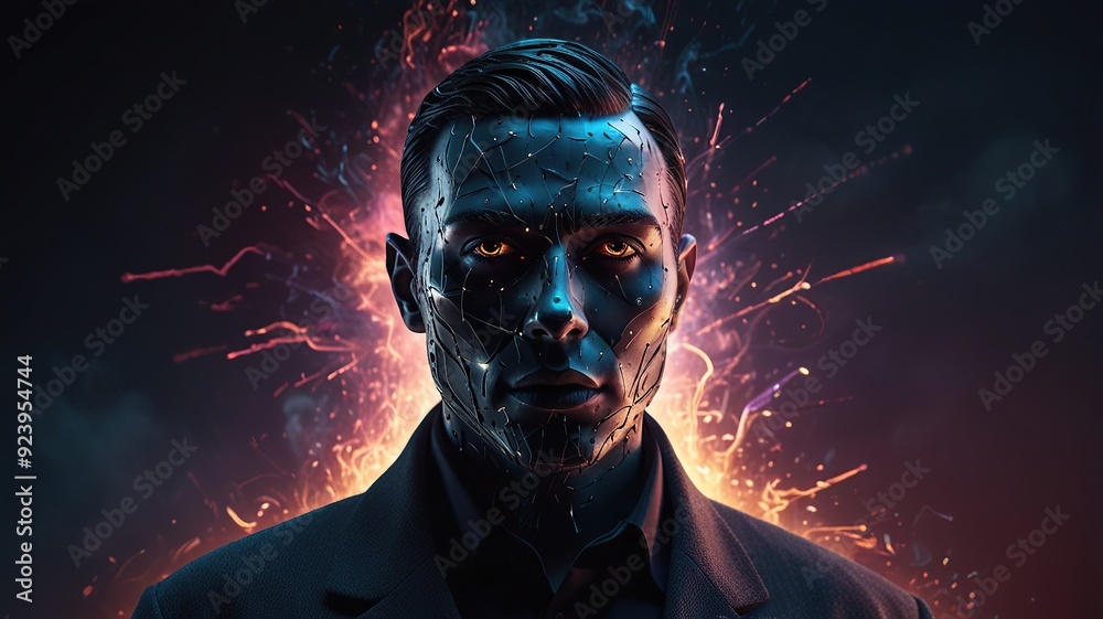 Free Photo New 3d rendering ai Robot Face working with future digital graphic interface on dark background
Free Photo New 3d rendering ai Robot Face working with future digital graphic interface on dark background