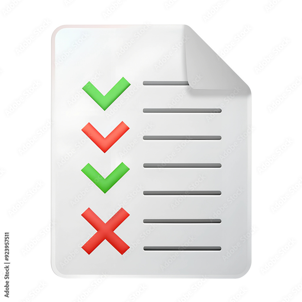 PNG checklist with green and red ticks, cut out PNG checklist with green and red ticks, cut out