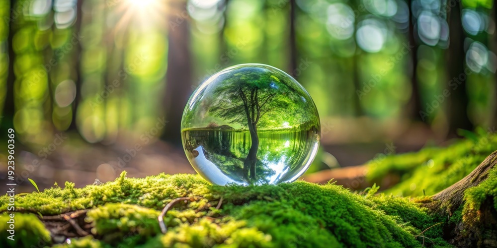 A Crystal Ball Reflecting a Forest, Crystal ball, forest, nature, photography, green A Crystal Ball Reflecting a Forest, Crystal ball, forest, nature, photography, green