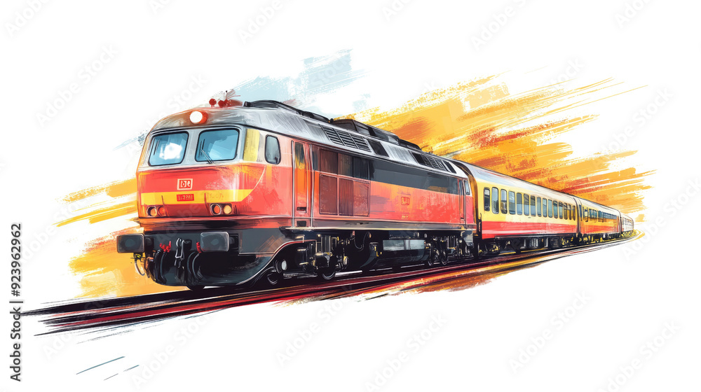 Obraz premium Train transparent background