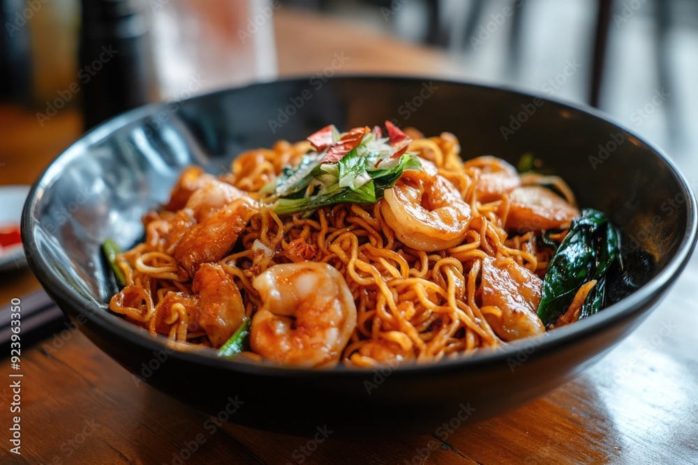 Southeast Asian Noodles. Penang Fried Noodles with Authentic Flavors