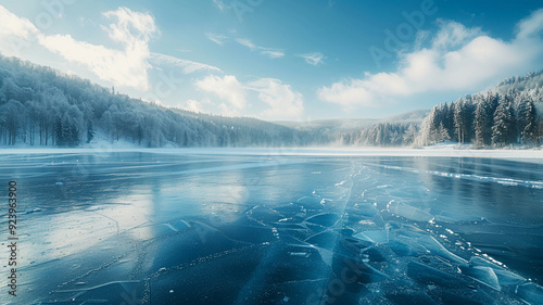 mist over lake generated by AI technology